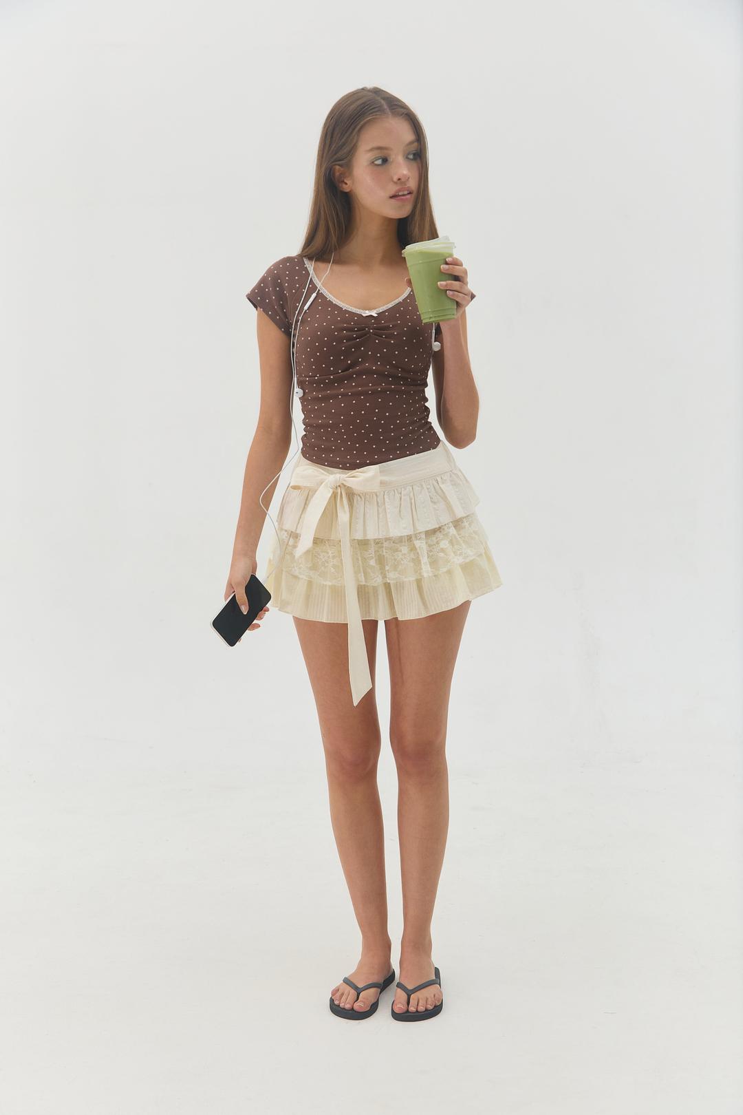 Sasha Layered Mini Skirt [Buttercup]