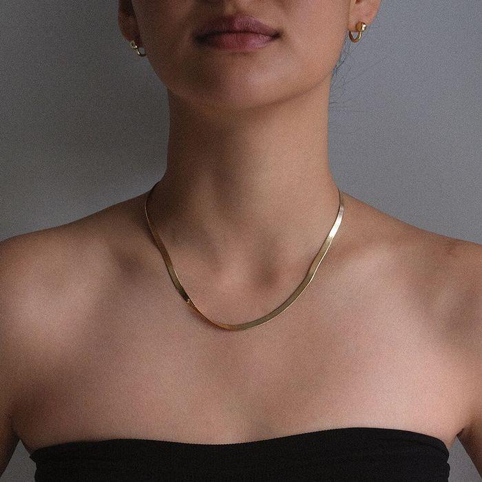 4mm Snake Necklace (silver925)(2color)