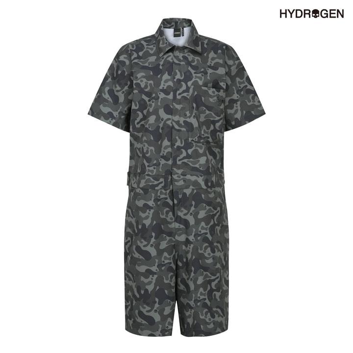 유니 반팔 점프슈트