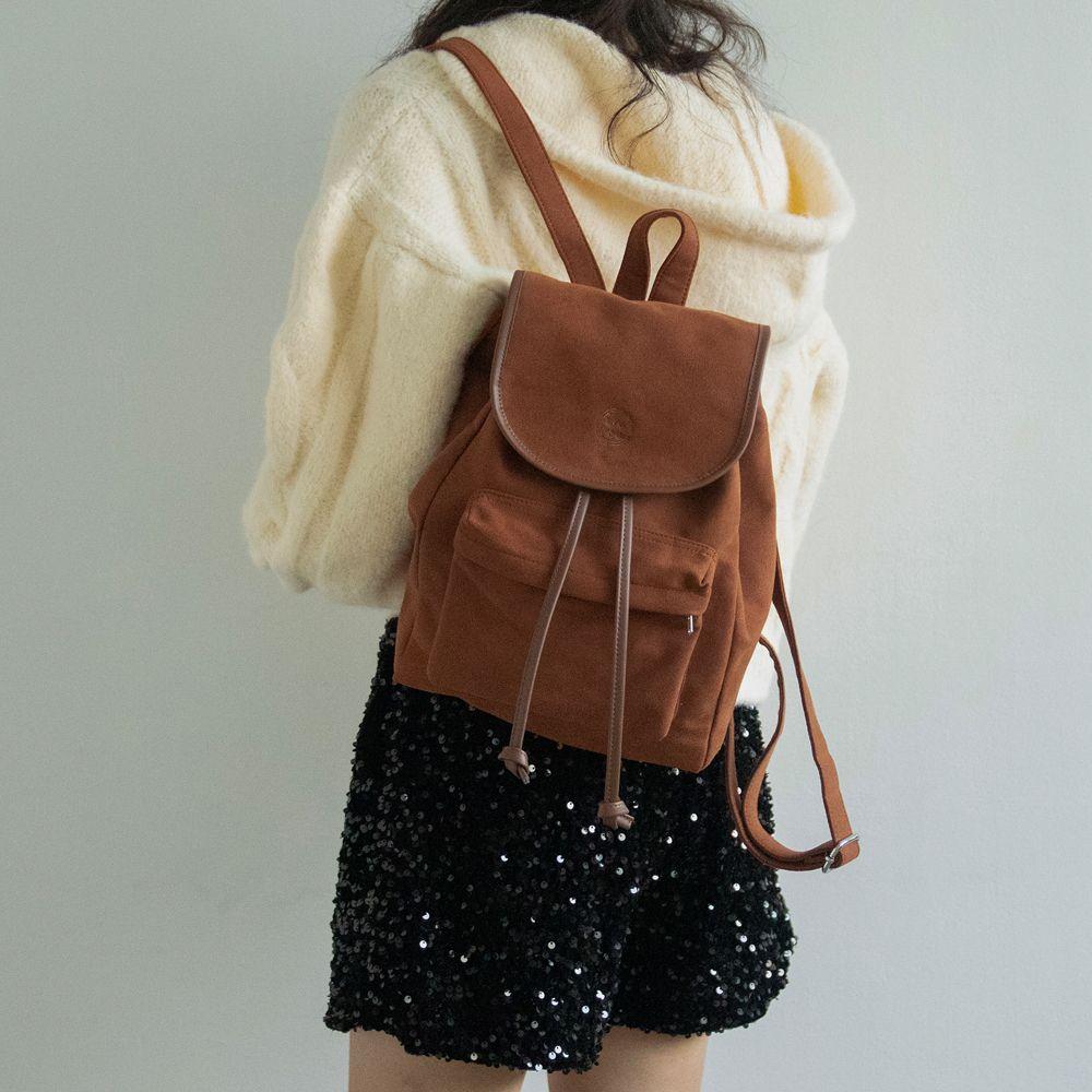 suede backpack_brown