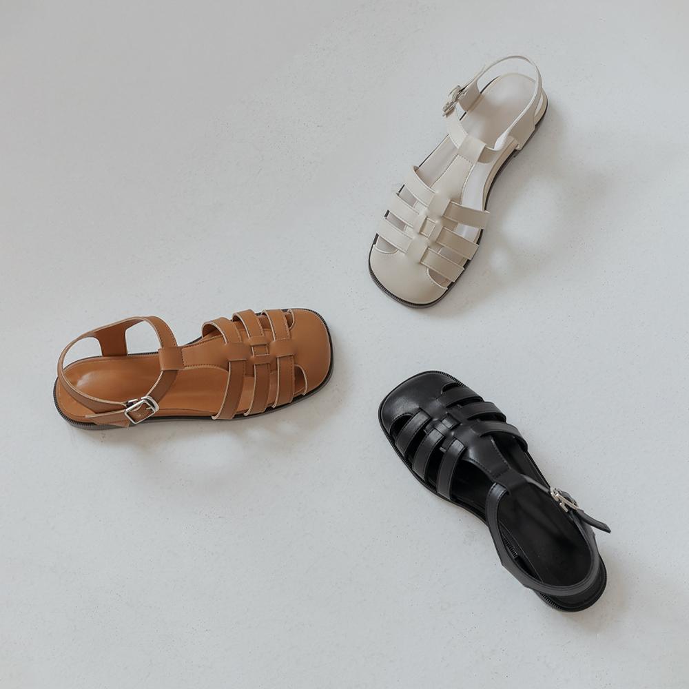 모엔느 위빙 스트랩 샌들 (봄/간절기/여름/신발/레더/캐주얼/데일리룩/캐주얼룩/휴양지룩)