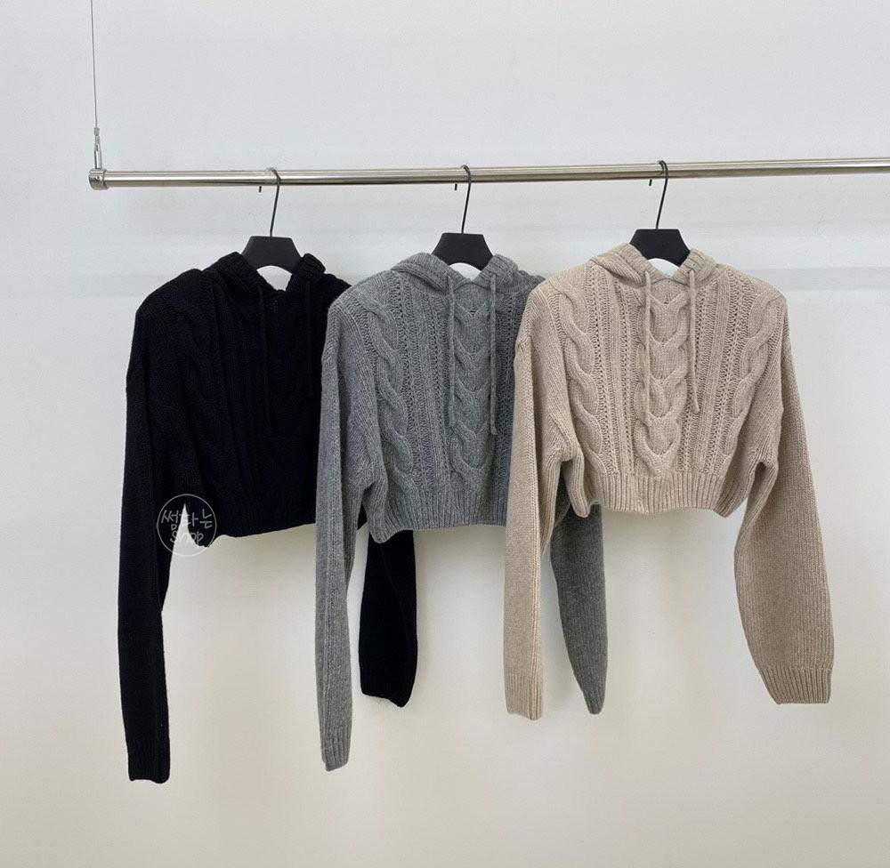 엘프elf 꽈배기후드 3컬러