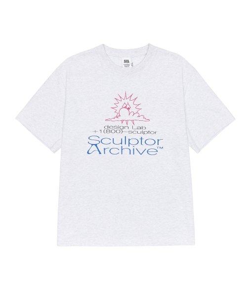 Sunrise Logo Tee White Melange