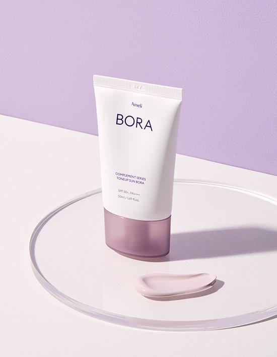 [아멜리] 컴플리먼트 시리즈 톤업 선 보라 (SPF50+, PA++++, 보라 톤업 썬크림)