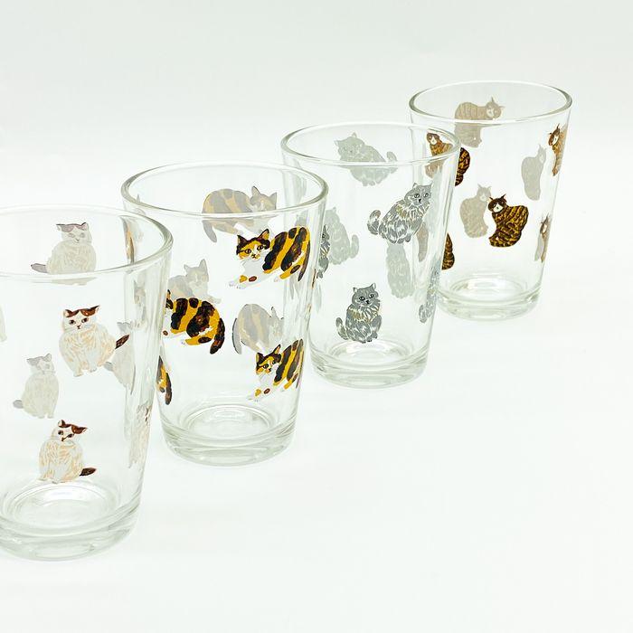 MINI GLASS CUP _ CAT [고양이 패턴 유리컵]