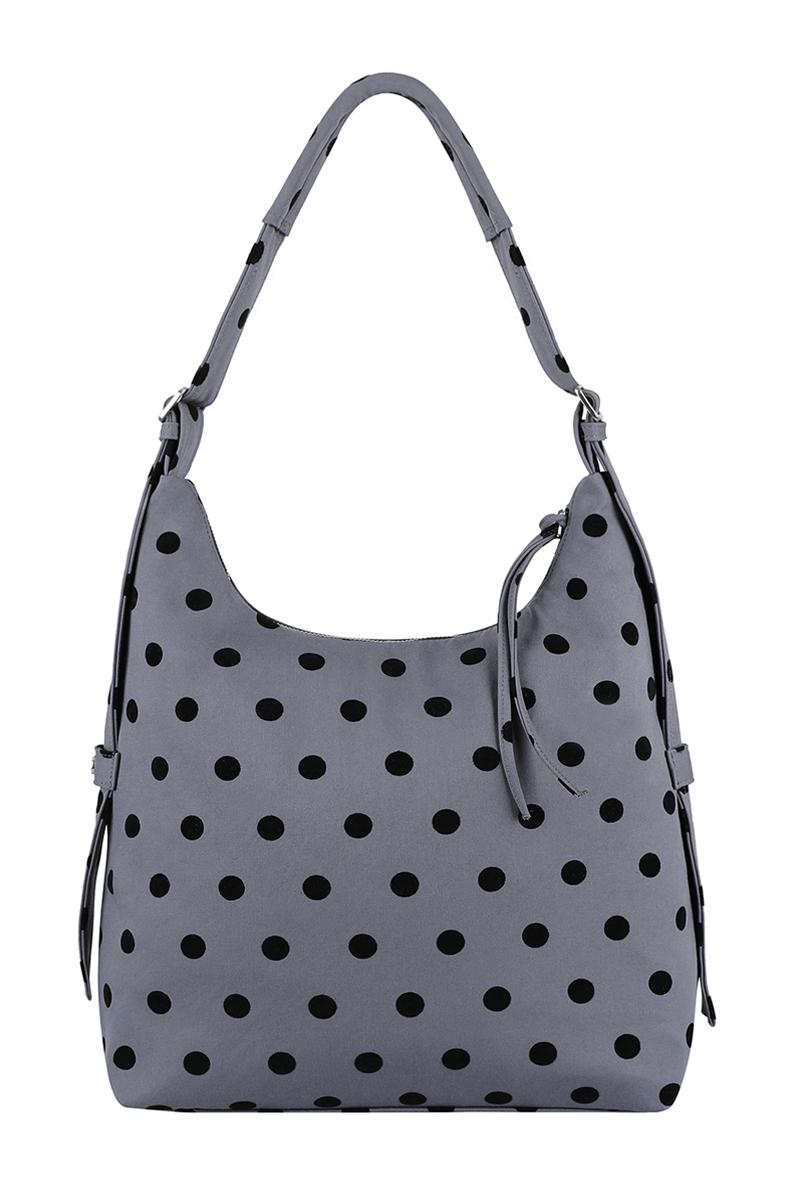 Midnight Hobo Bag [Grey Dot]