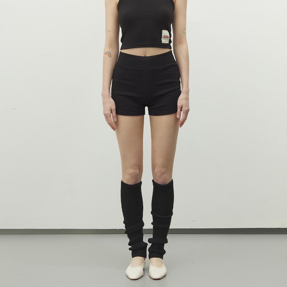 UNION JACK RIBBED SHORTS BLACK