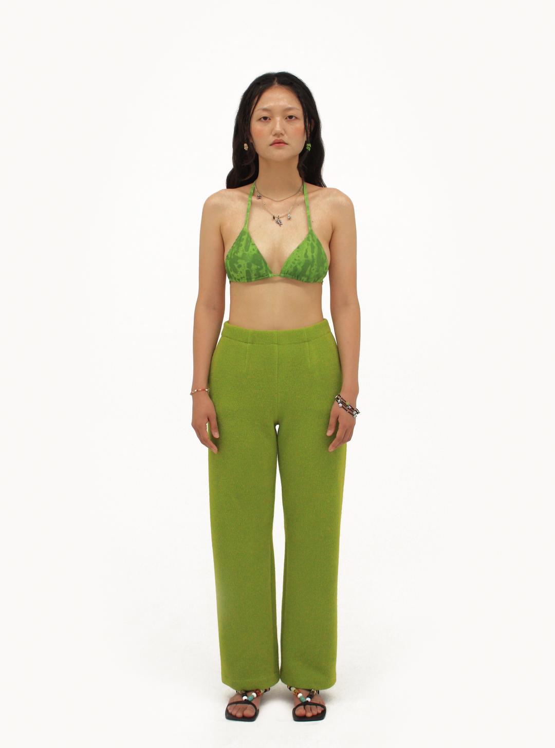 Terry Easy Pants - bud green