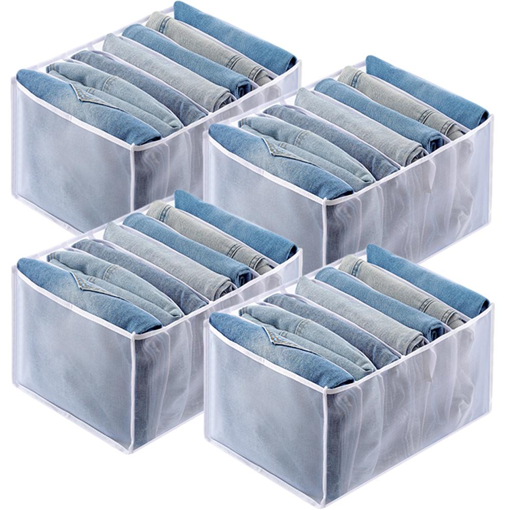 디오셀 망사 통풍 옷장 정리함, 화이트, 4개