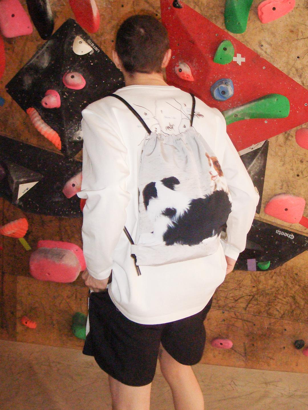 Drawstring Sport Bag Dog Print