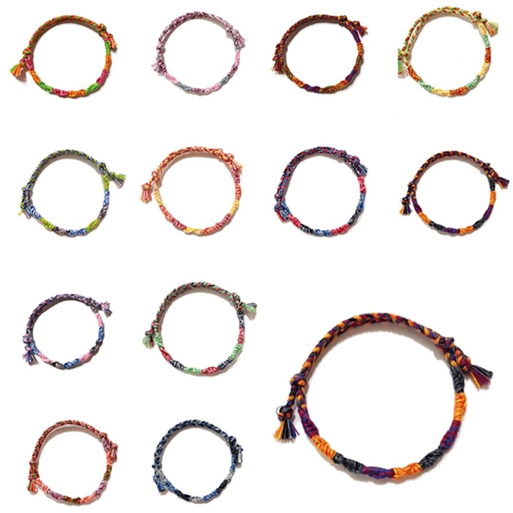 [유니크] 돌돌이 실팔찌 실발찌 소원팔찌 매듭팔찌