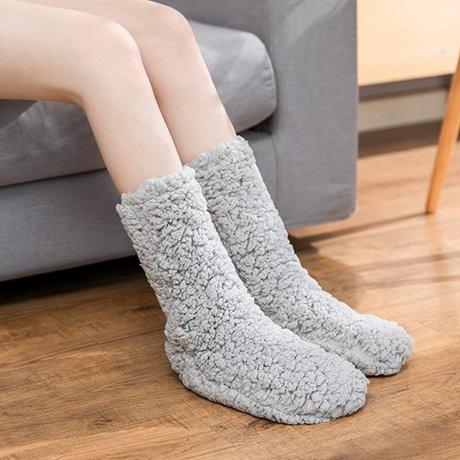 러브핑코 뽀글이 부츠양말 양털 수면양말 레그워머