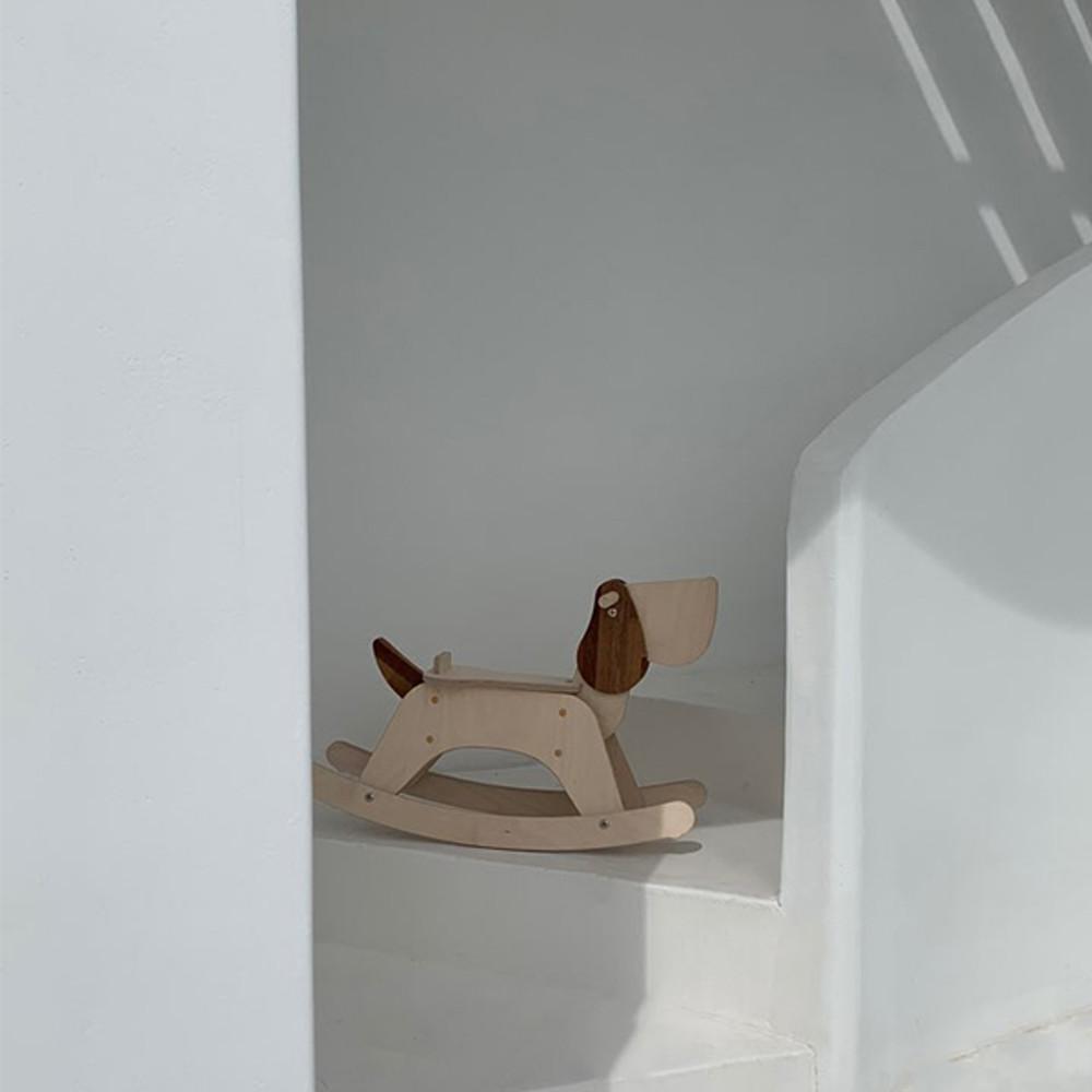 [브리이에] 우드 흔들 목마 - 아기 말 타기