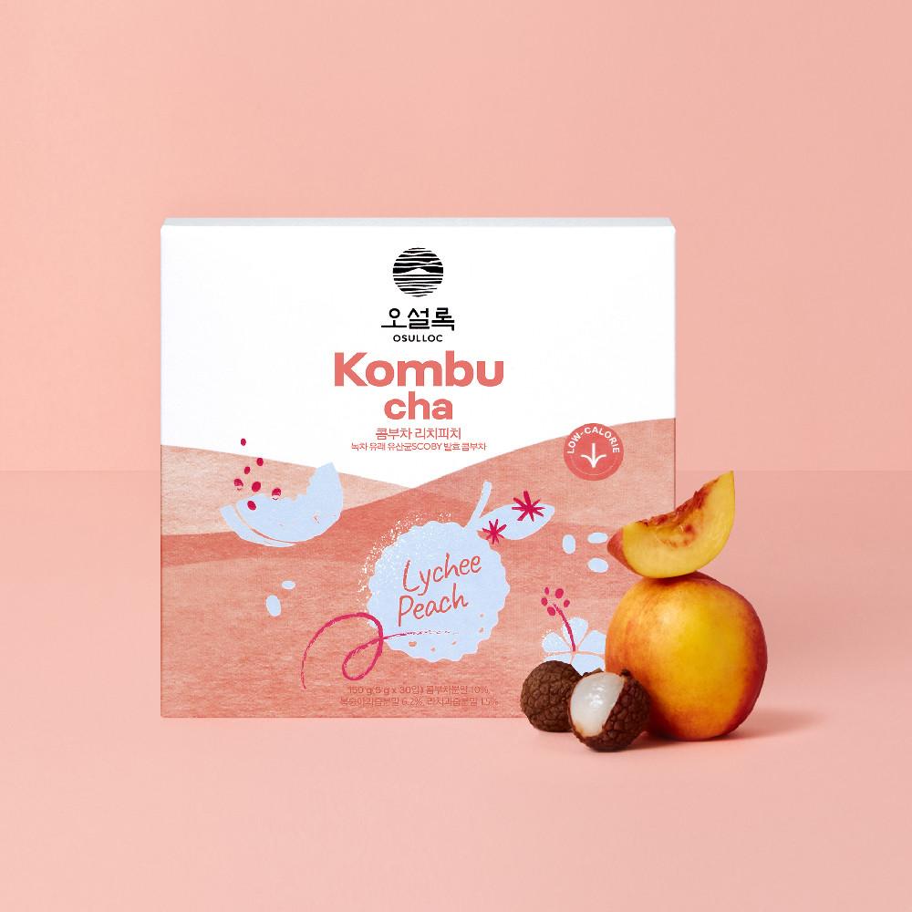 [본사직영]오설록 15kcal 콤부차 리치피치 30입 [원산지:상세설명에 표시]