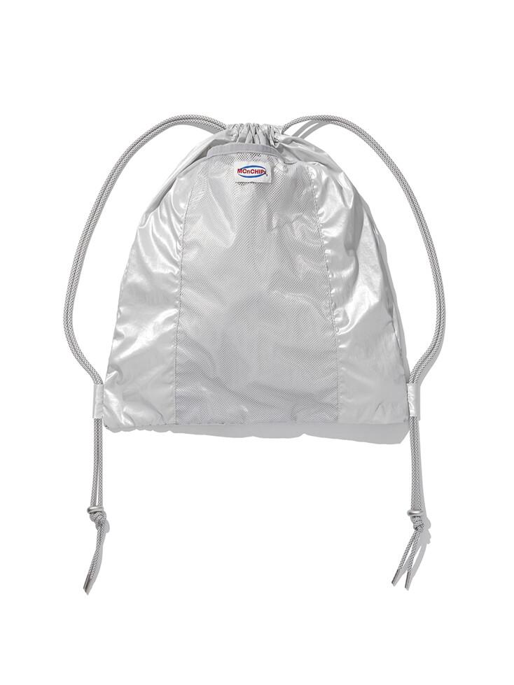 Metal velcro gym sack (silver)