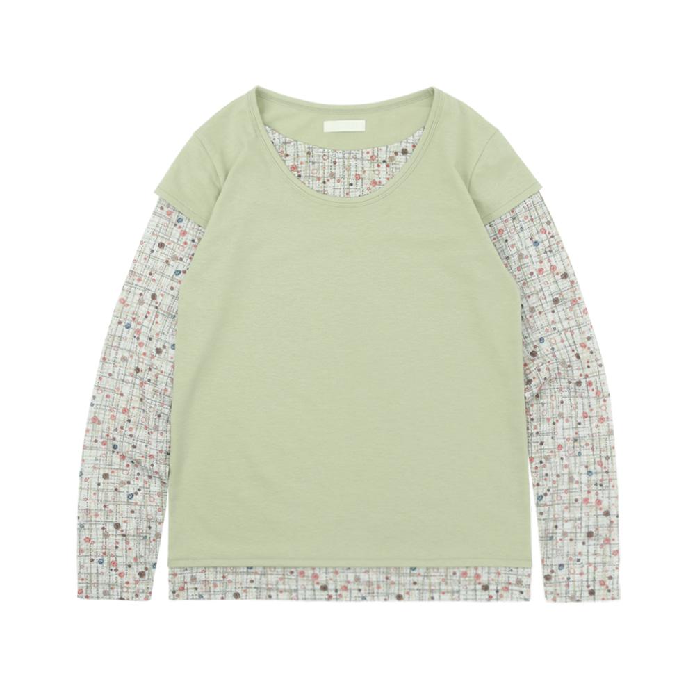 Rainbow Layered LS Tee - Green