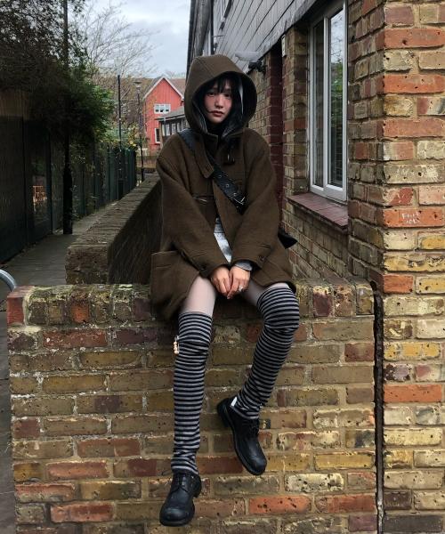 ALPACA HALF DUFFLE COAT_BROWN