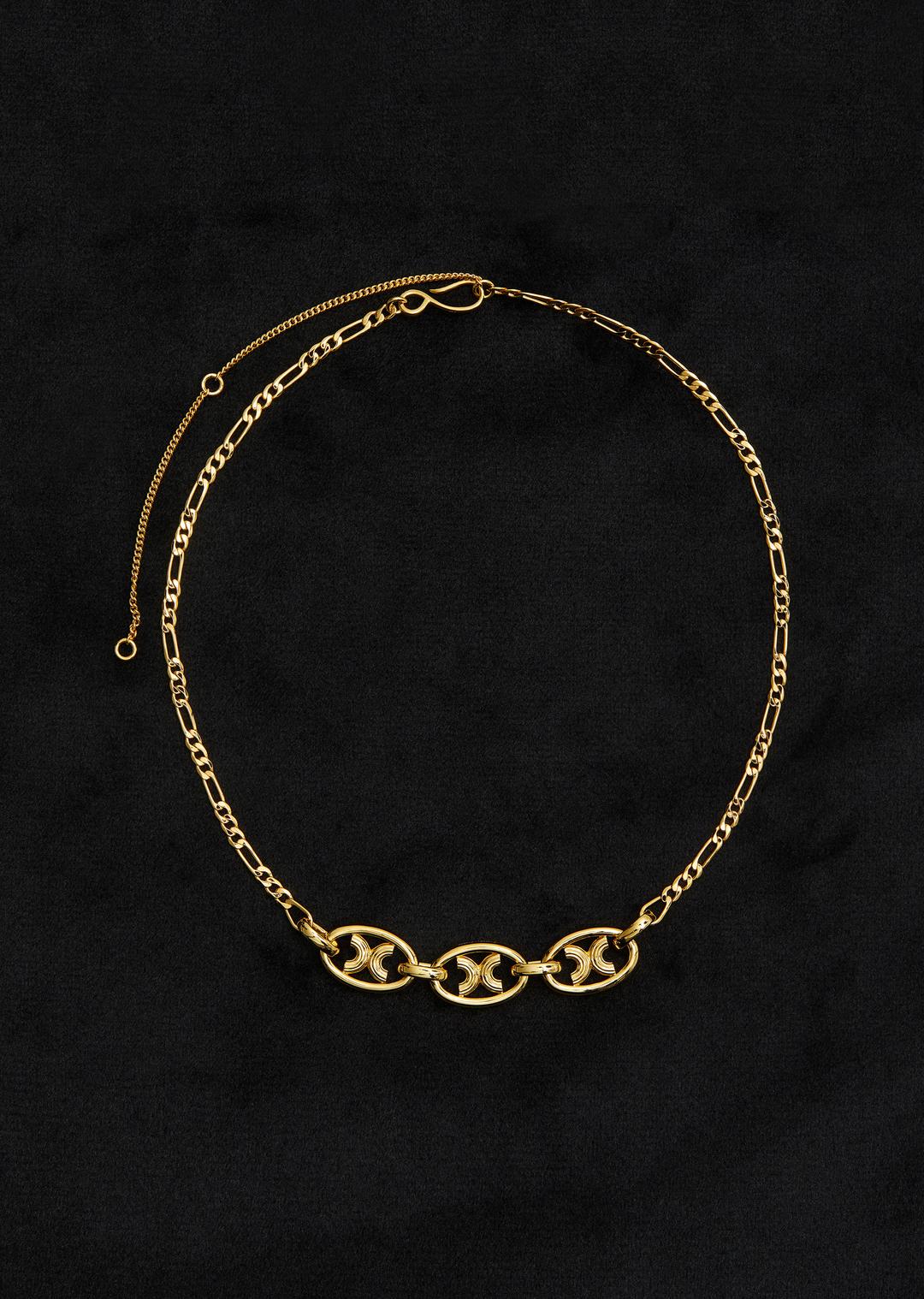 3 Pezzi di Macaroni Necklace (Gold)