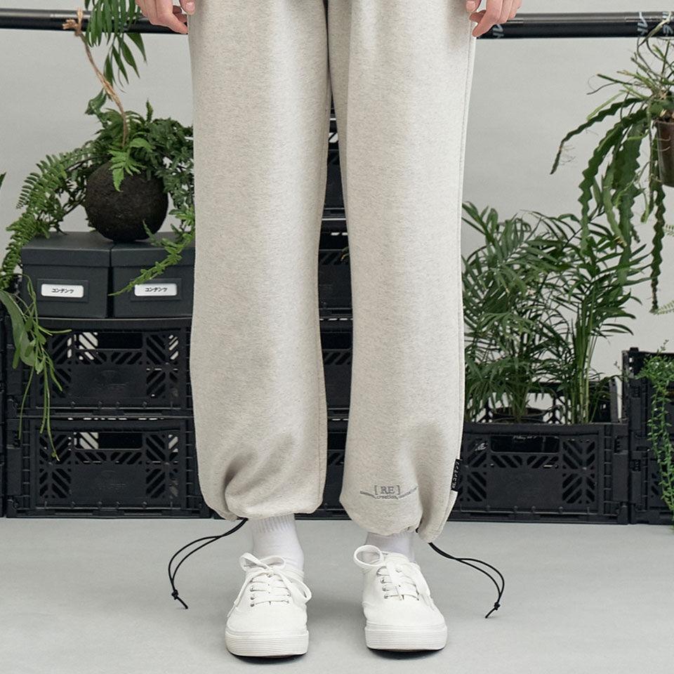 RE braces logo string pants (oatmeal)