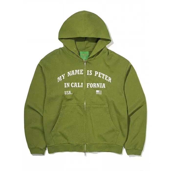 IN CALIFORNIA ZIP HOODIE - OLIVE