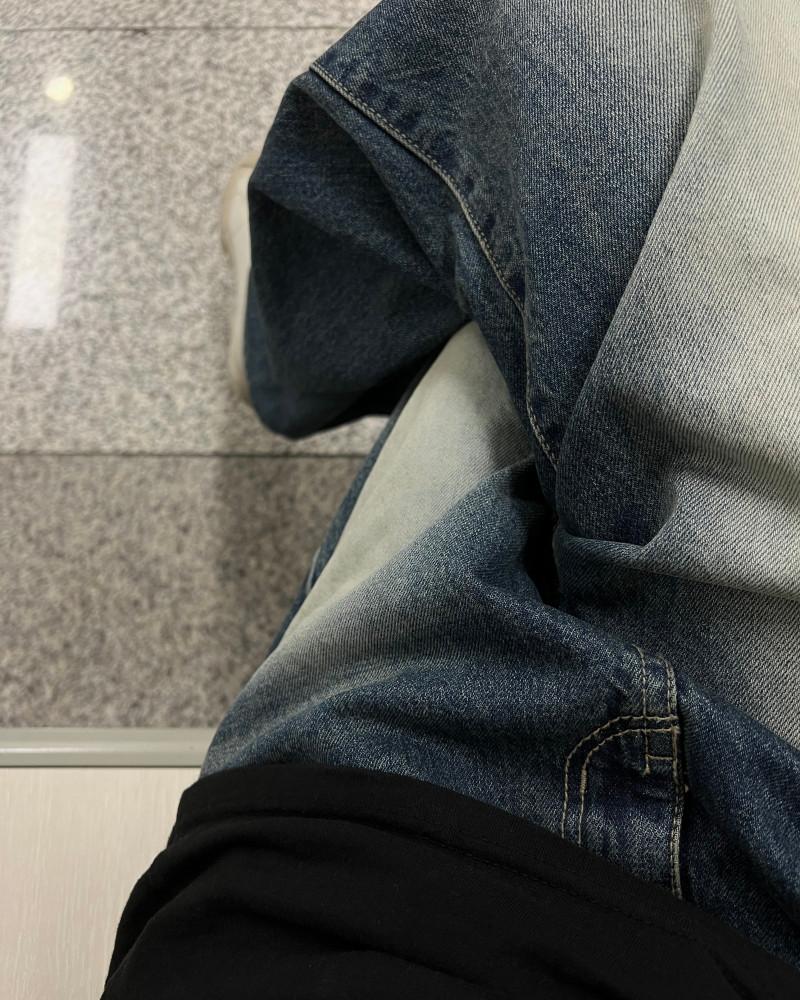 FW 남자 여자 롱 와이드 틴청 워싱진 청바지 데님 빈티지 팬츠