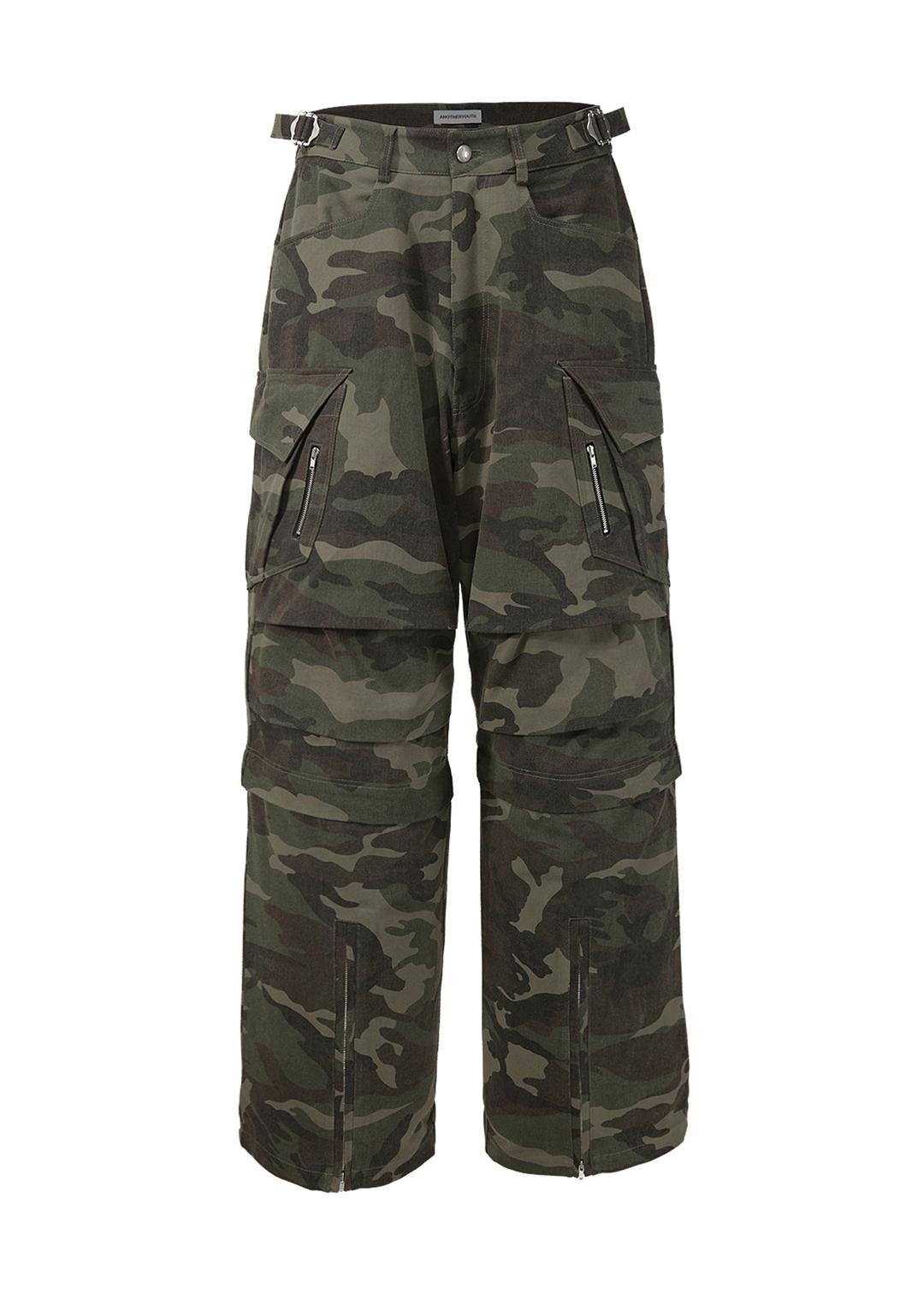 detachable cargo  pants - camo