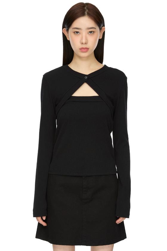 시스터 볼레로 버튼 티셔츠