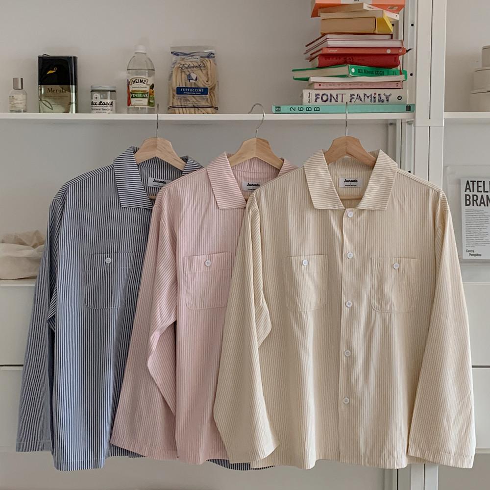 J'eu 슬로어 스트라이프 파자마세트 3color, 2size