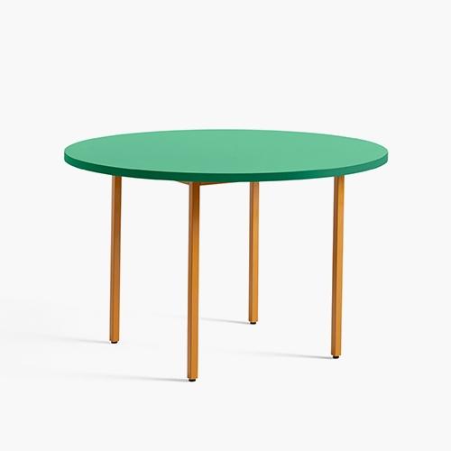 Two Colour Table (Green Mint 상판 / Golden Yellow 프레임- Ø120cm)