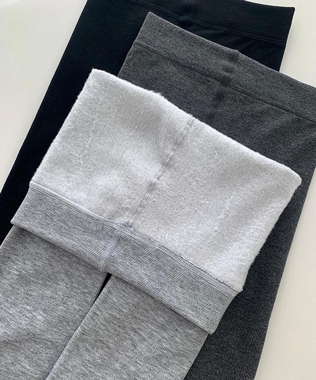 배드걸 [당일출고/1+1할인] 보온 기모 겨울 면 타이즈 팬티 스타킹 골지 유발 레깅스 3color