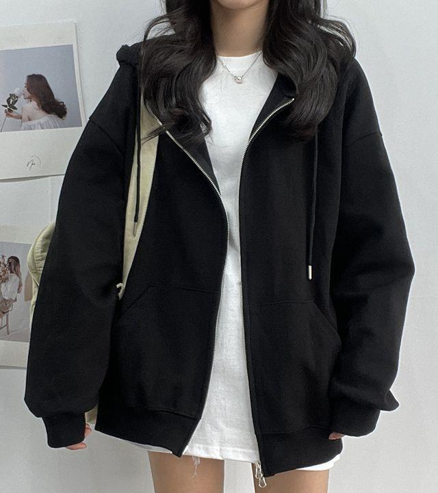 [고퀄/4사이즈!] 베이직 오버 투웨이 후드집업 (5color)