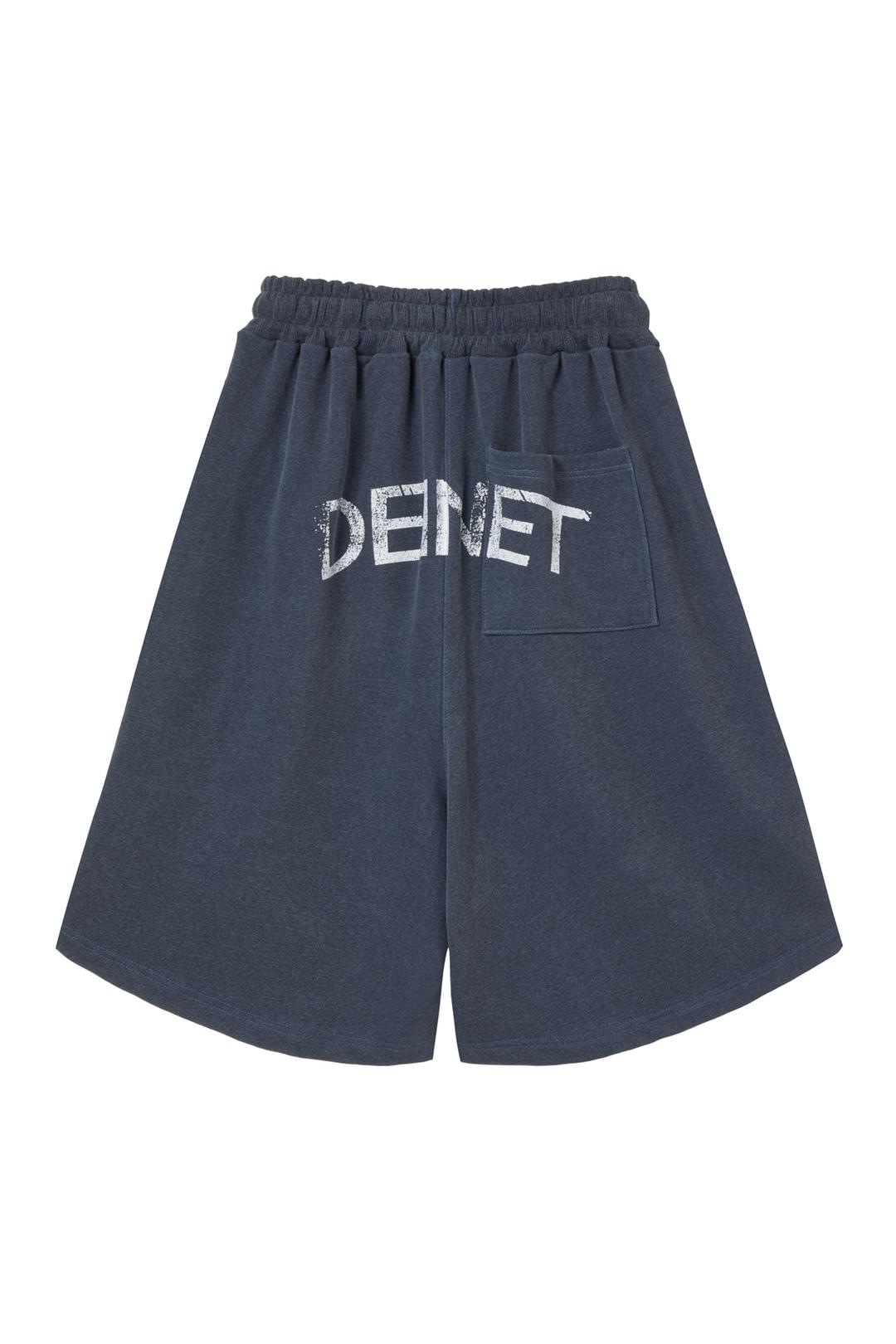 DEINET STUD BERMUDA SWEAT PANTS IN NAVY