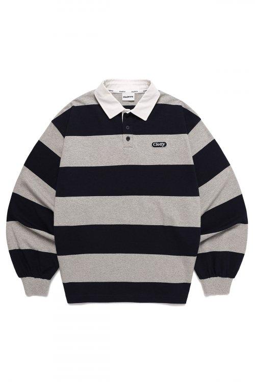 LOGO PATCH RUGBY T-SHIRT NAVY(CY2CFFT551A)