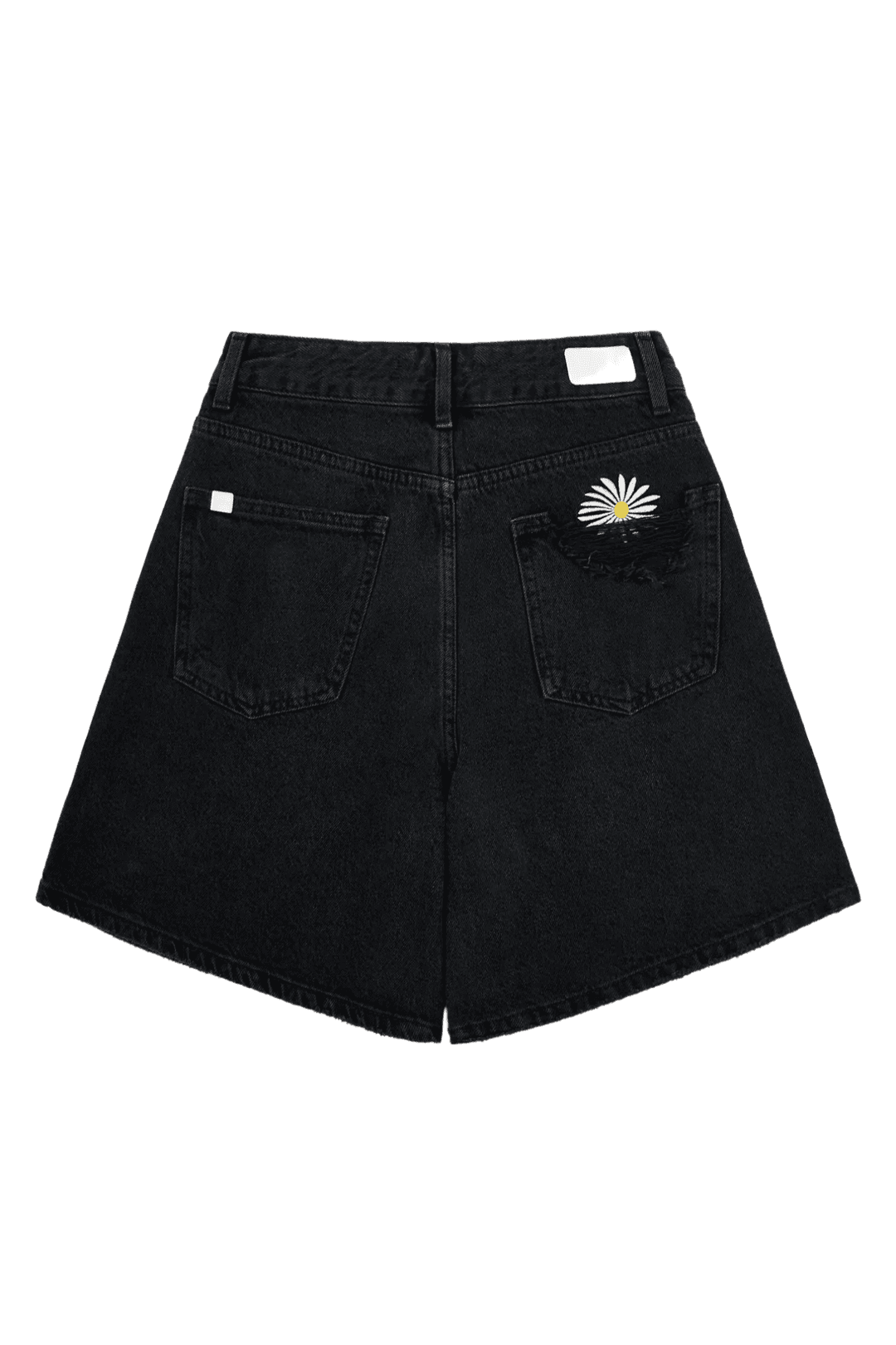 힙포켓 자수 블랙 데님 쇼츠 code 25106