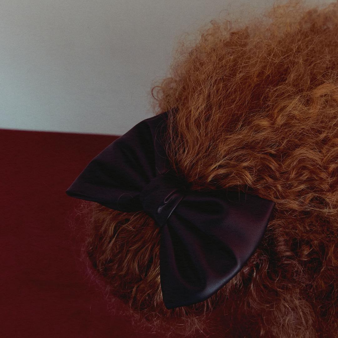 Faux Leather Ribbon Hair Pin