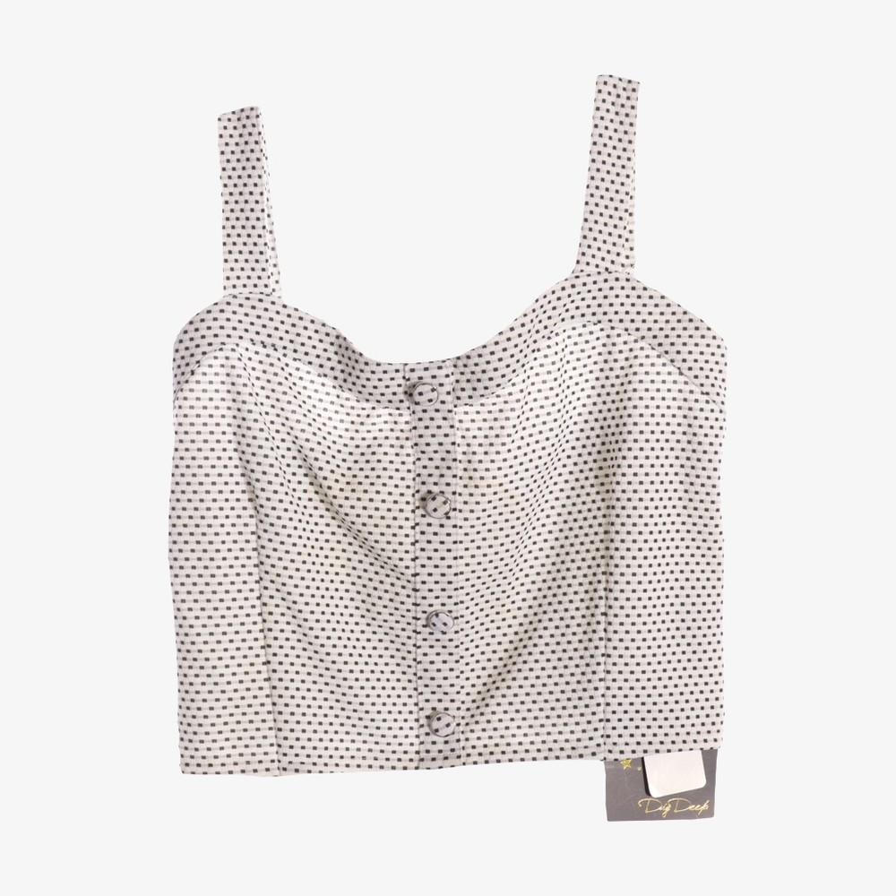 JPN- 폴리 혼방 도트 슬리브리스 - 4L