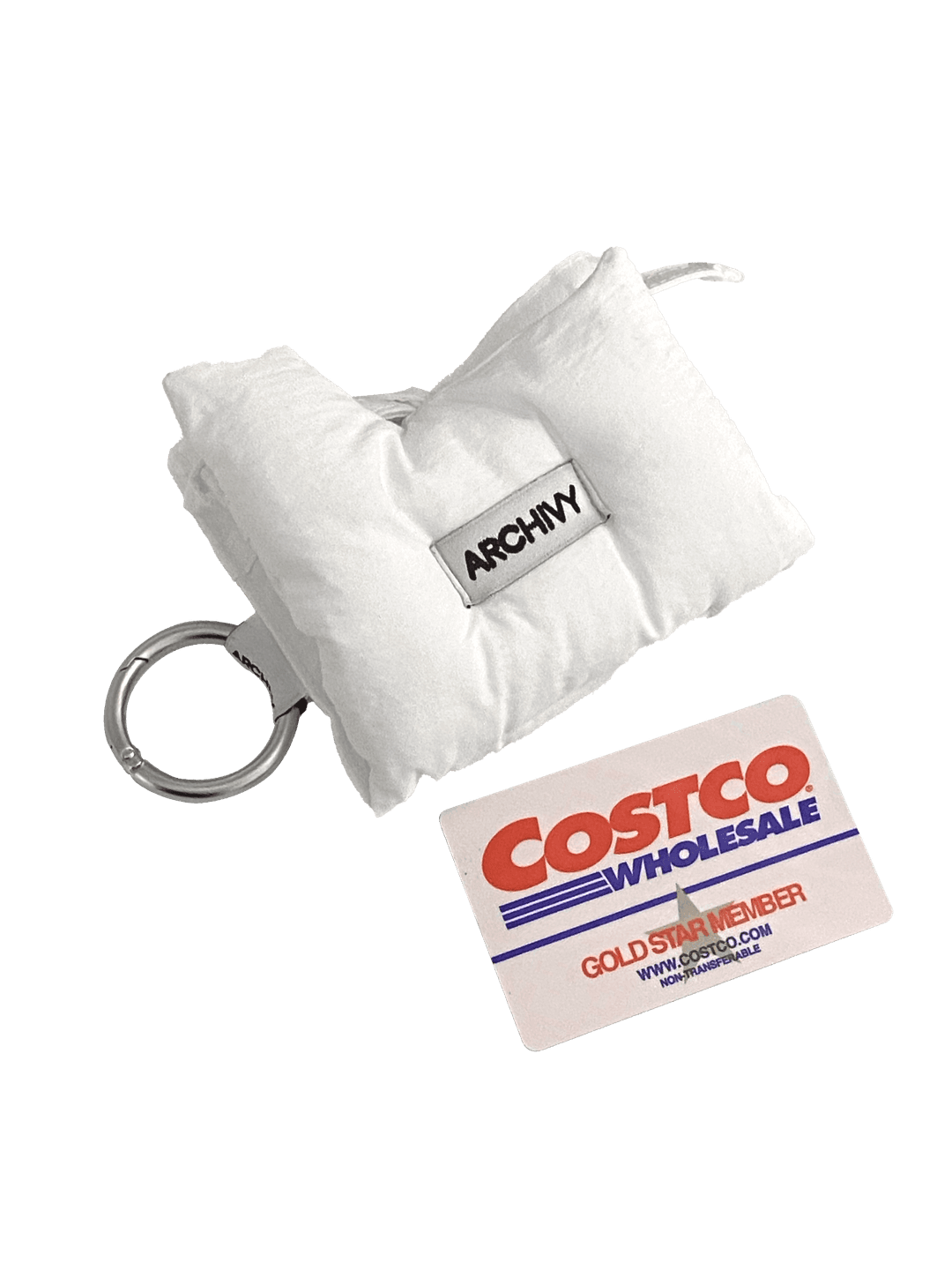 Soft Folder Keyring (White)