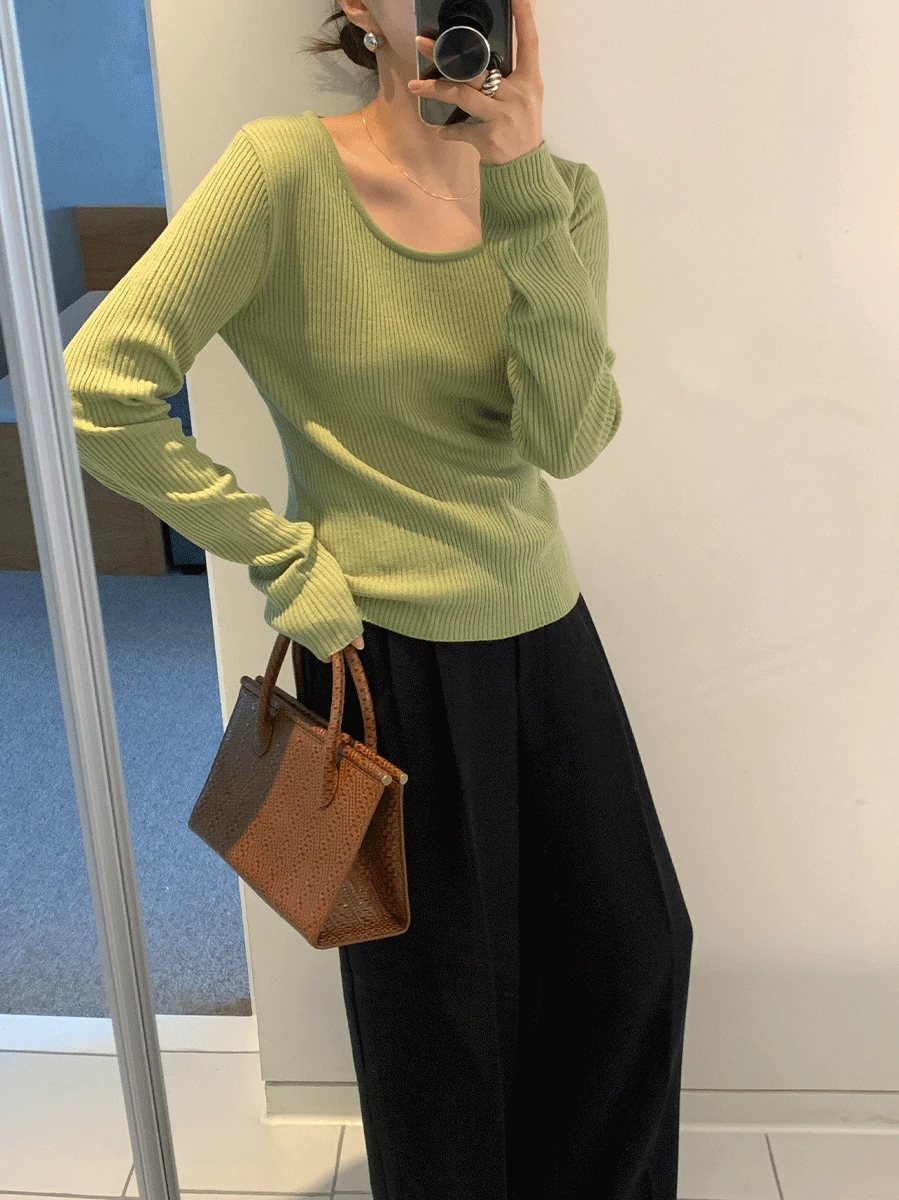 페일드 골지 knit [4color]