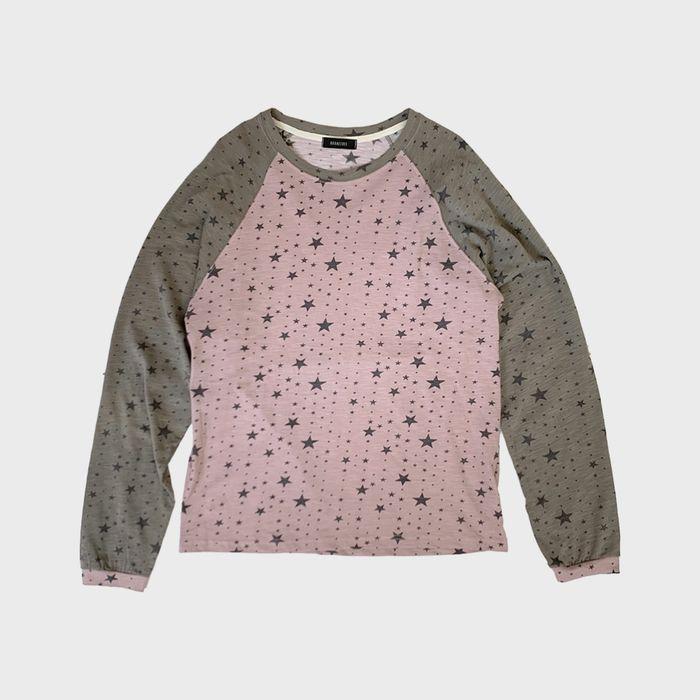 Star Raglan Sleeve Tee (Pink/Khaki)