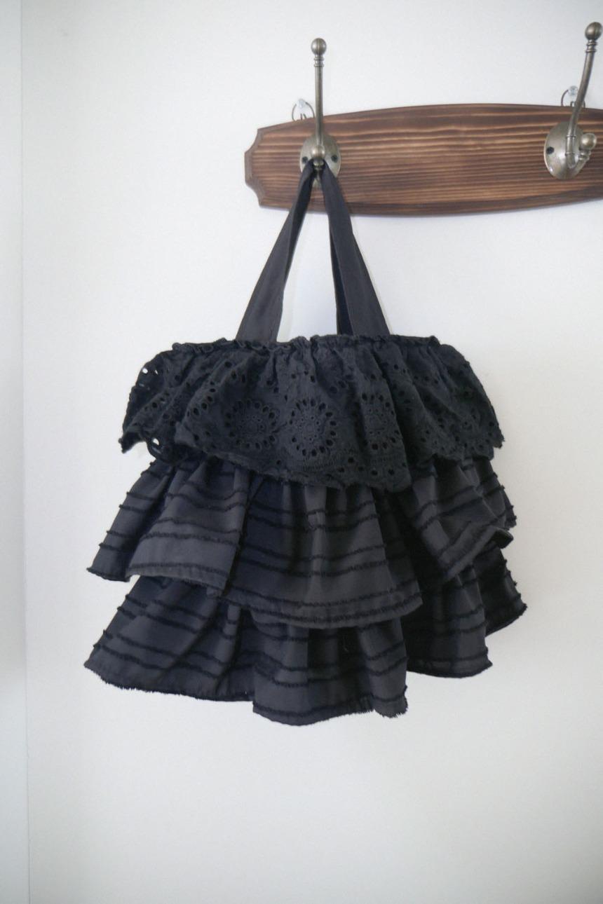 lace mini tote bag (2color)