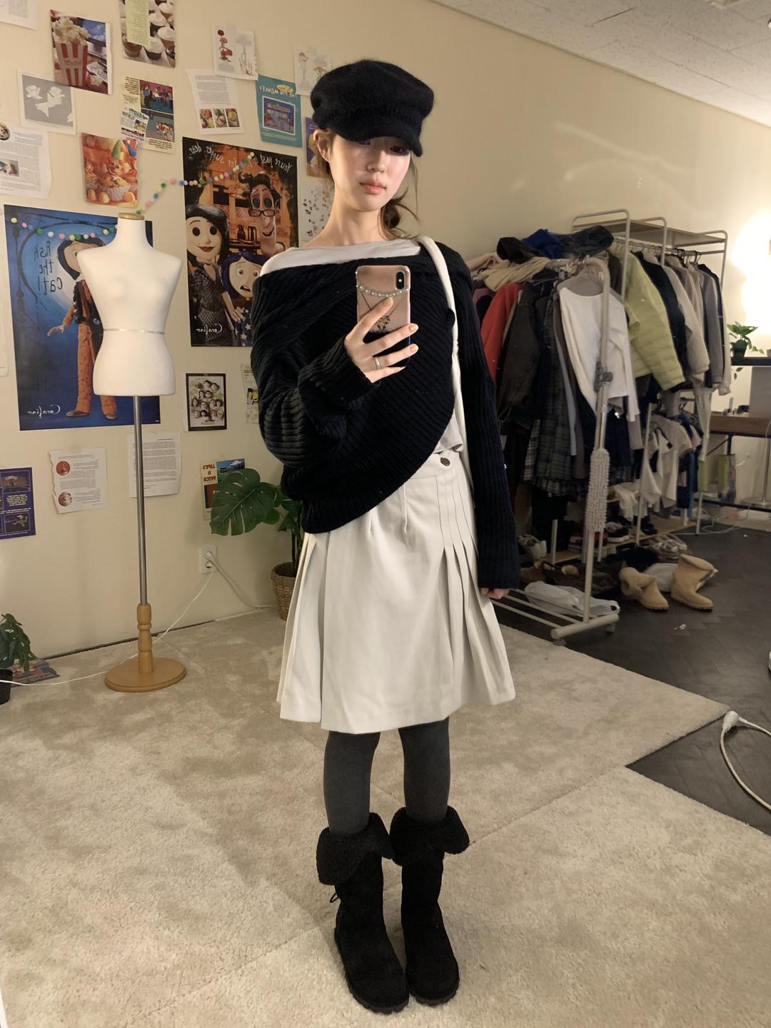 soft pleated wrap skirt