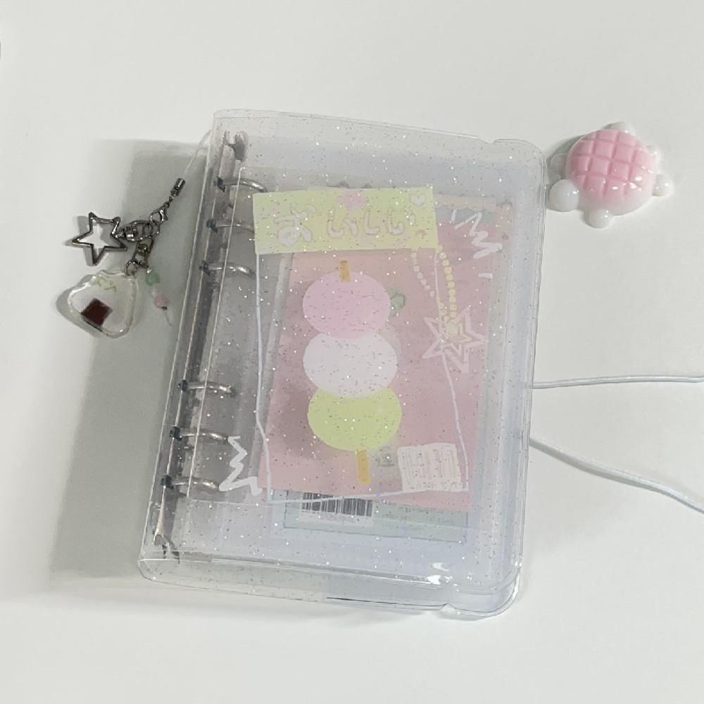 투명 글리터 다이어리 바인더 PVC A6 글로우