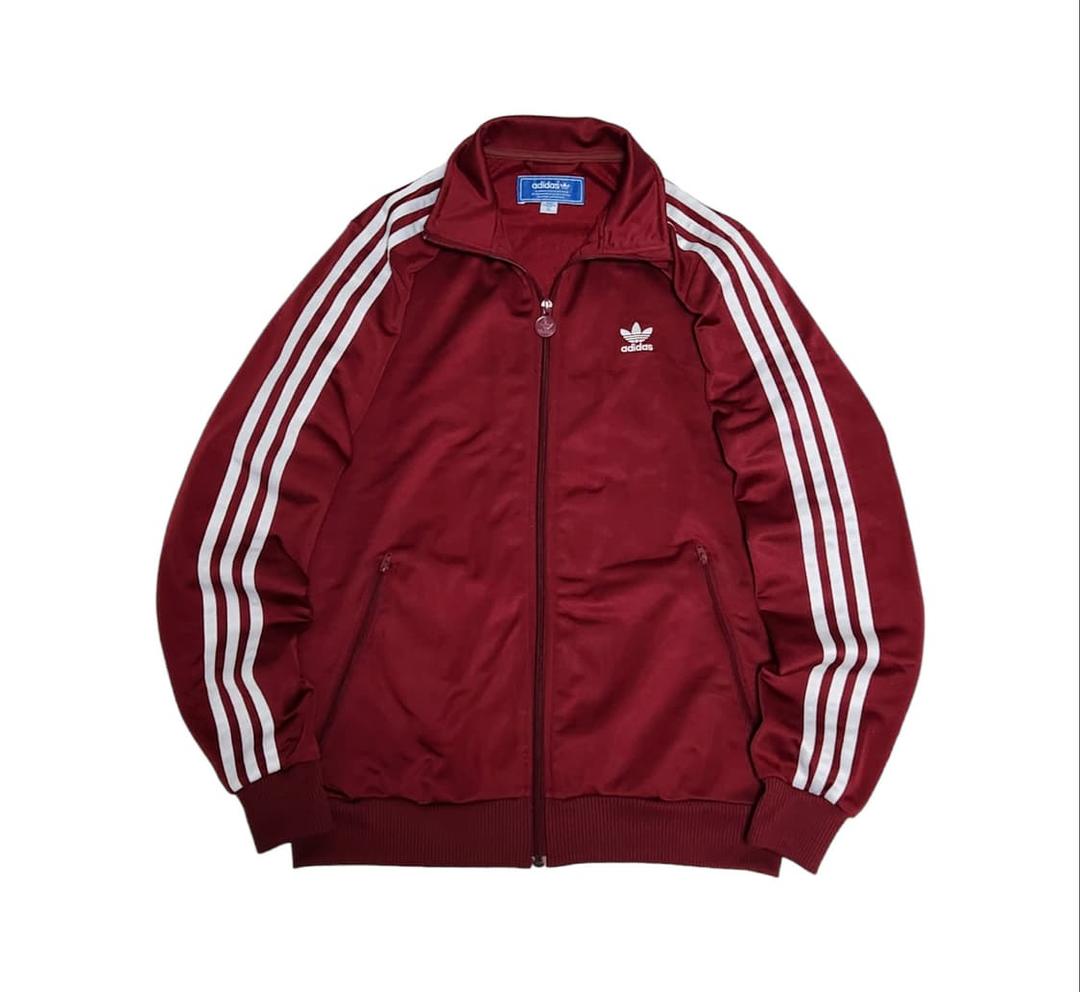 아디다스 버건디 빅로고 삼선 올드스쿨 트레이닝 져지 자 | 후루츠패밀리