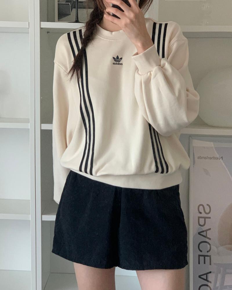 아디다스 여성 아디컬러 70S 스트라이프 테리 맨투맨 3컬러