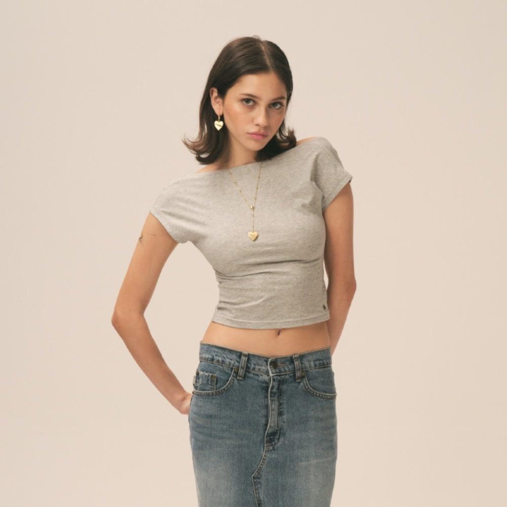 DENVER BACKLESS TEE(GRAY)