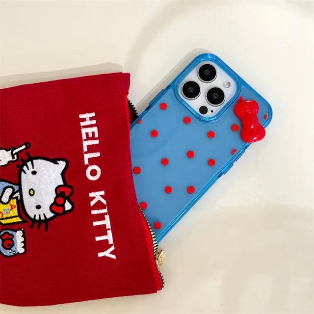 💙당일출고💙블루도트 레드리본 귀여운 아이폰케이스 아이폰범퍼케이스 투명케이스 12 13 14 15 프로 맥스 키치케이스 y2k mz