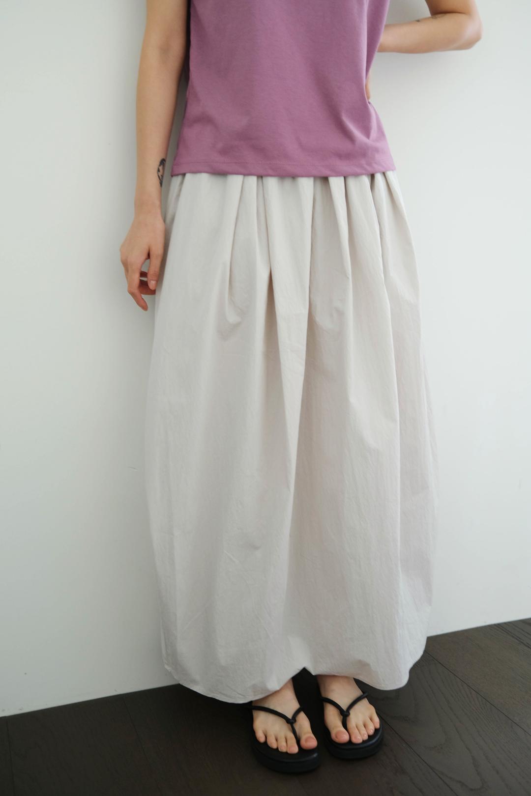Barrel maxi skirt (2col)