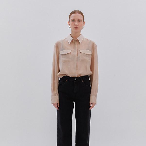 FRONT OUT POCKET SHIRT (BEIGE)