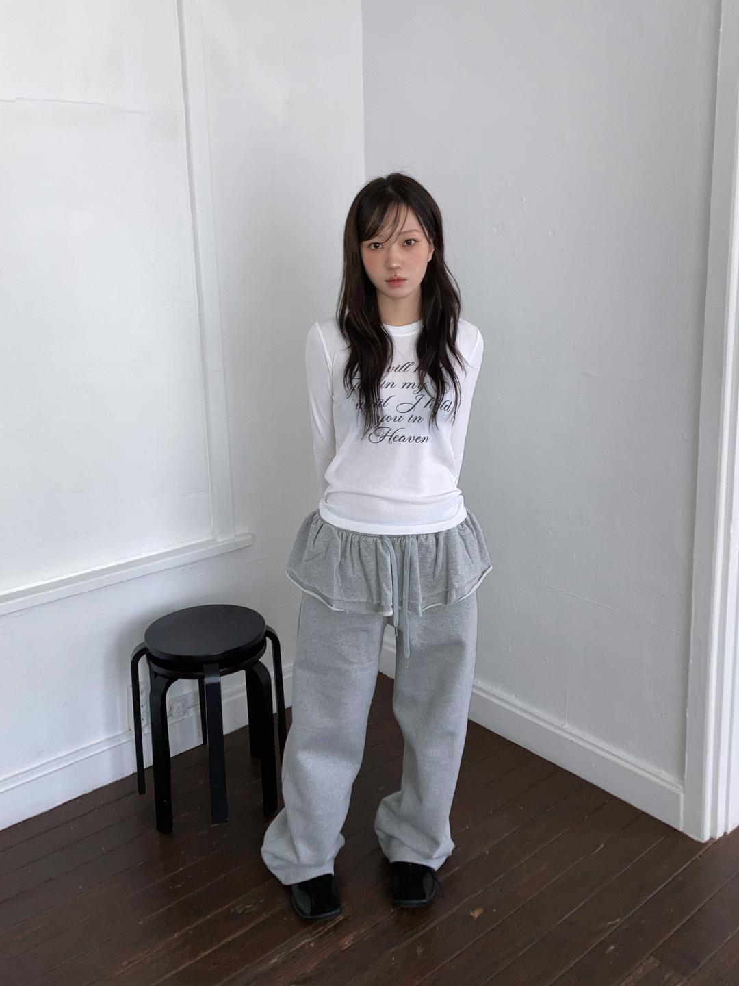 frill warm sweatpants (2color)