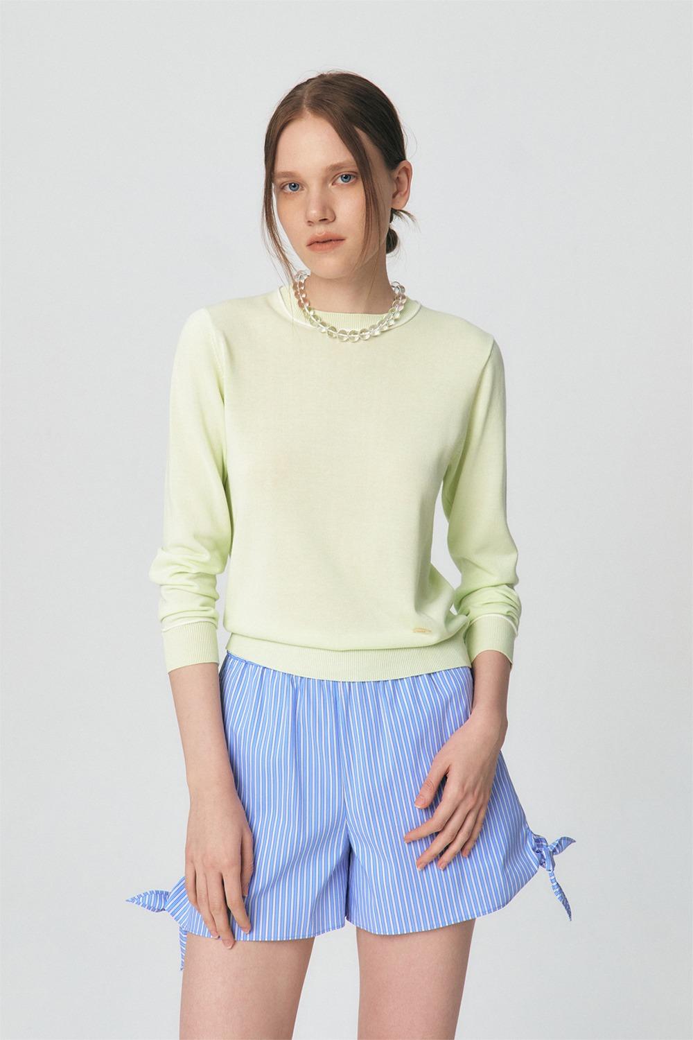Basic Silket Sweater, Lime